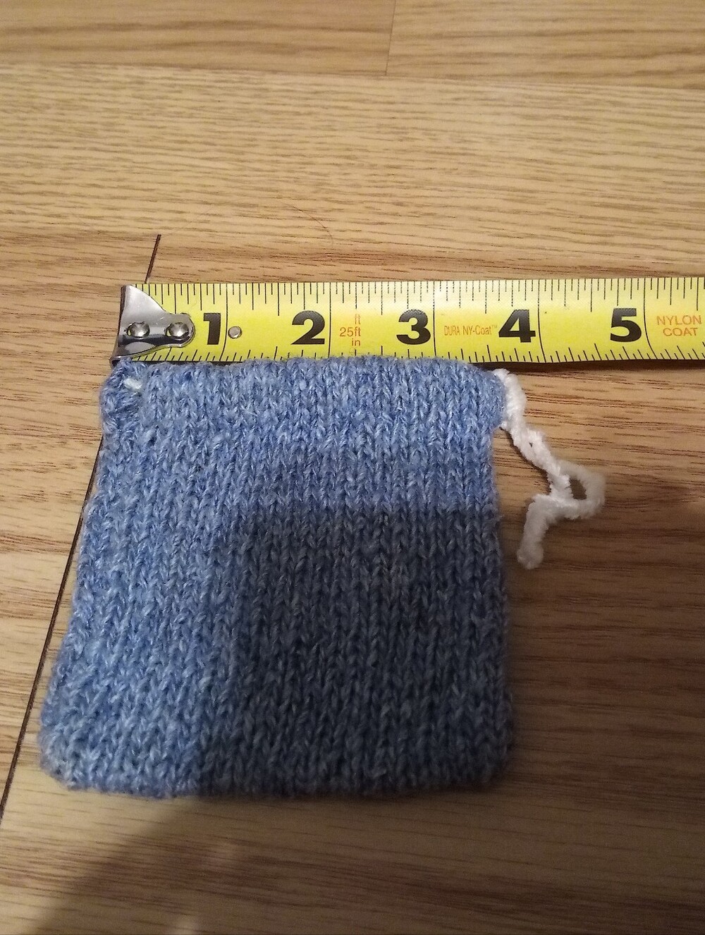Handmade Knit Jewelry Travel Pouch — Blue — Soft & Gift‑Ready - Picture 11 of 12